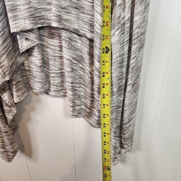 Max Studio Gray Sharkbite Hem Tunic Hi Low Dress 3/4 Sleeves Soft Stretchy Large - Picture 6 of 6